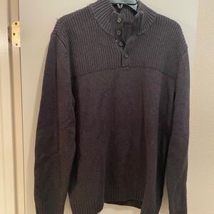 Alfani Gray Crewneck Sweater Classic Knit Design